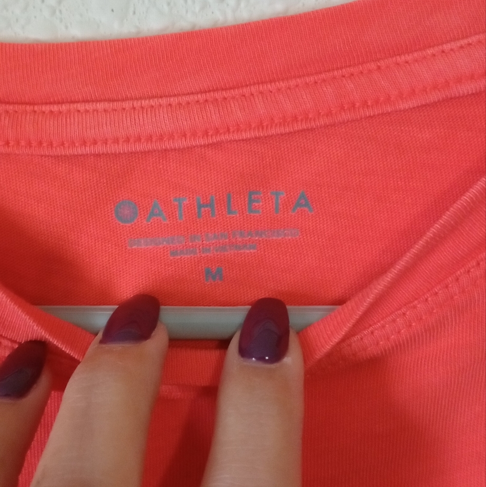 Athleta Mineral Wash Daily Pocket Crop Tee